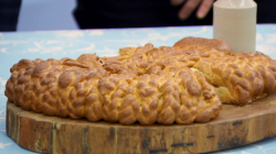 Kate’s corn maiden plaited loaf on the Great British Bake Off