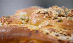 Jane’s savoury  plait showstopper loaf on The Great British Bake Off