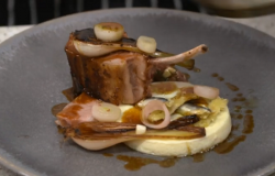 Aiden Byrne’s lamb with onions and anchovies on Yes Chef