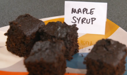 Lucy Jones’ chocolate brownies with maple syrup on Food Unwrapped