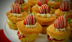 Lorraine Pascale’s strawberry mini cakes on Lorraine’s Fast, Fresh and Easy Food