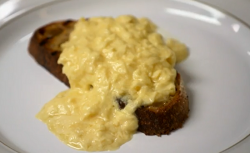 Michael’s perfect scrambled eggs on toast on Yes Chef