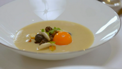 Shay Cooper’s chicken soup on the Hairy Bikers – Chicken and Egg food show