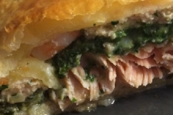 CJ Jackson’s trout en croute with seaweed and pesto on Sunday Brunch