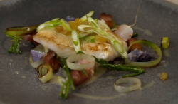 Ryan Simpson’s turbot dish on Yes Chef