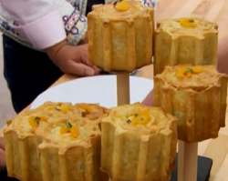 Andrews’ Pork pie with chicken and apricots recipe on The Great British Bake Off