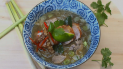 Laura and Louis’ Asian pork soup starter on My Kitchen Rules