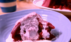 Si and Dave’s  Hairy Bikers autumn summer pudding dessert on Saturday Kicthen