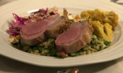 Beverley and Sarah’s Berrow lamb with spelt tabbouleh on My Kitchen Rules