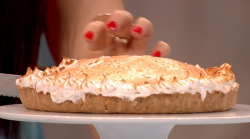 Tom’s pumpkin and blood orange meringue pie on The Great British Bake Off: An Extra Slice