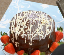 Candice’s orange and cardamon chocolate cake on The Great British Bake Off