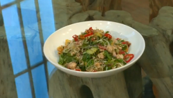 John Torode’s chicken and cram Thai salad dish on Saturday kitchen