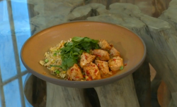 Donal’s chilli and lemongrass pork with fried rice dish on Saturday Kitchen