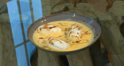 John Torode’s milky and creamy dessert with Meringue islands floating in custard on Saturd ...