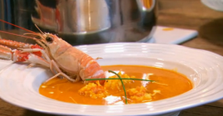 Ami and Nicola’s curried langoustine soup on My Kitchen Rules