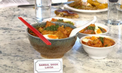 Ping Coombes’ Malaysian sambal shiok laksa dish on Sunday Brunch