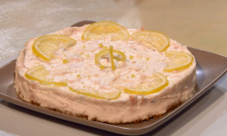 Lemon and salmon cheesecake on The Great British Bake Off: An Extra Slice