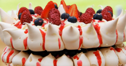 Jane’ red, white and blue meringue crown on The Great British Bake Off