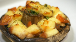 Razan and Reda’s Syrian stuffed mushrooms with home made bread starter on My Kitchen Rules