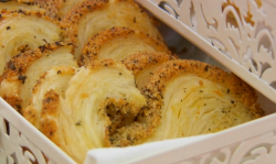 Andrew’s goat cheese  elephant ears and herby palmiers on The Great British Bake Off