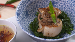 Oriental scallop broth starter on My Kitchen Rules