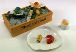 Mark’s shellsational fish course on the Great British Menu