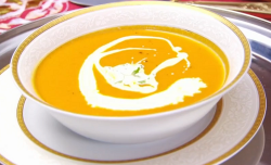 Rustie Lee’s Caribbean spicy squash and sweet potato soup starter on Who’s Doing The ...