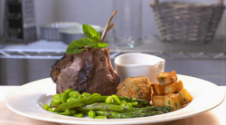 Scottish Summer Lamb with Asparagus Spears Dish on My Kitchen Rules