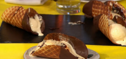 Tres leches Mexican tacos dessert on Sunday Brunch