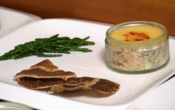 Linda and Simon’s Yorkshire Tea Smoked Potted Trout with oatcakes on My Kitchen Rules