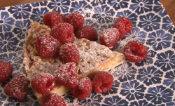 Rick Stein’s almond tart with fresh raspberries on Rick Stein’s Long Weekends