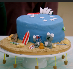 Mack’s anzac  Australian teamed cake on Junior Bake Off