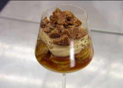 Marcus Wareing’s banoffee cheesecake with caramel bananas on MasterChef: The Professionals