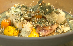 Michael Wignall’s blue cheese mousse with crispy chicken wings dish on Saturday Kitchen