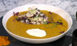 Arun Kapil’s turmeric dahl with Greek yoghurt dish on Sunday Brunch
