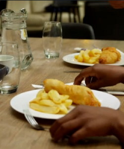 Simon’s fish and chips with beer batter on Tricks of the Restaurant Trade