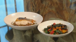 Jose’s fried hake with chanterelles and a Swiss chard stew on Saturday Kitchen