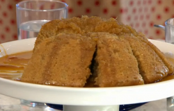 Arun Kapil’s  ginger pudding with a cream sauce dessert on Sunday Brunch