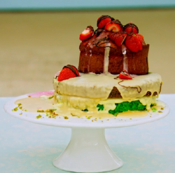 Harry’s jelly and ice cream showstopper dessert cake on Junior Bake Off