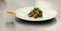Rosanna’s lamb loin with sweetbread and asparagus dish MasterChef: The Professionals