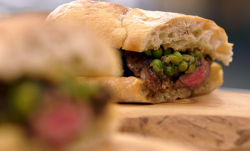 Marcus’s hot lamb sandwich on Masterchef The Professional