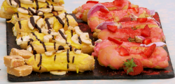 Lottie’s strawberry rose and banoffee eclairs on Junior Bake Off