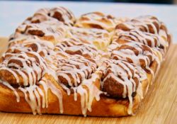 Macy’s gooey American cinnamon buns on Junior Bake Off