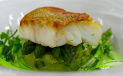 Max’s cod dish on MasterChef: The Professionals