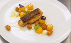 Theodore’s pan fried code dish on MasterChef: The Professionals