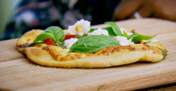 Allegra’s crispy thin pizza on Junior Bake Off