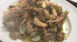 Portuguese prawns and clams  dish on Rick Stein’s Long Weekends