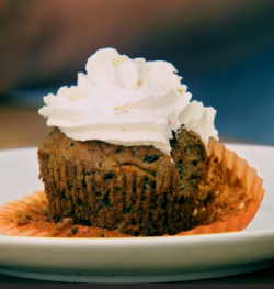 Prune and carrot cupcake on Junior Bake Off UK