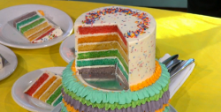 Cupcake Jemma’s rainbow cake on Sunday Brunch
