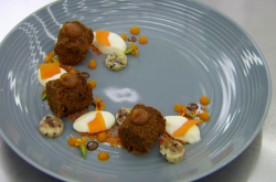 Zoe’s carrot cake dessert on MasterChef: The Professionals